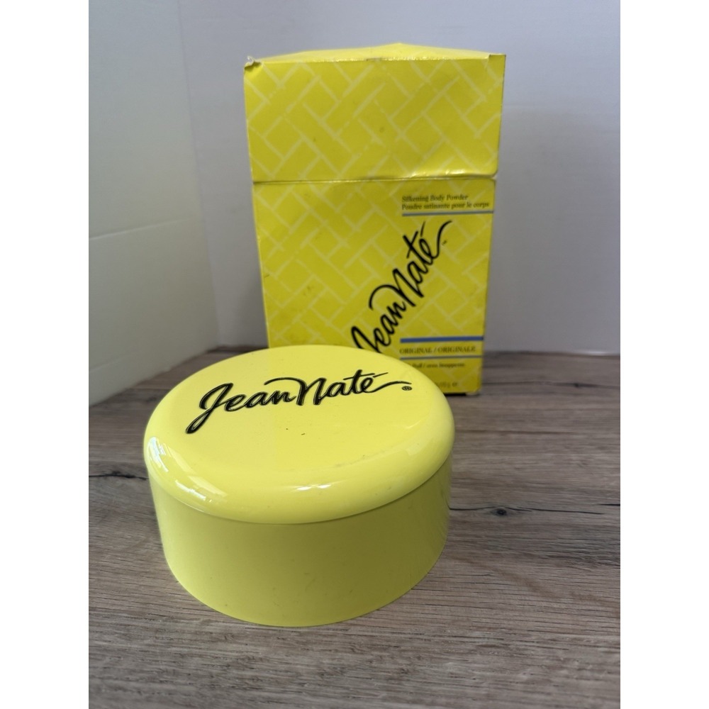 Vintage Jean Nate Silkening Body Powder Original w/Puff 6oz New By Revlon Sealed